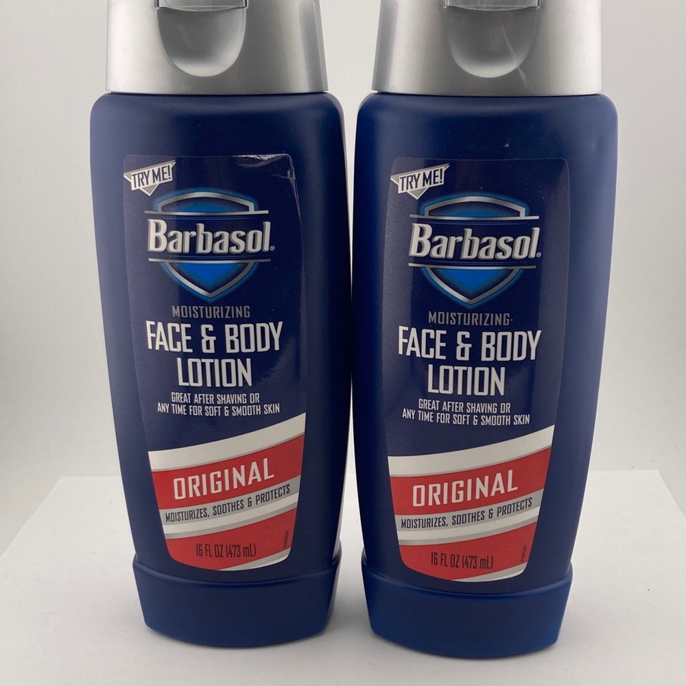 2) Barbasol Moisturizing Face & Body Lotion 16 FL OZ DISCONTINUED